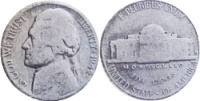 1942 Jefferson Nickel with the Reverse of a 1941-S