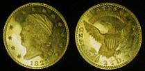 1821 Capped Head Left Large Size Quarter Eagle